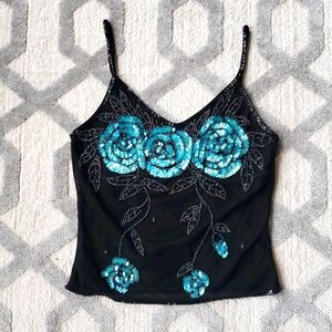 Byron Lars Anthropologie Beaded Tank Top